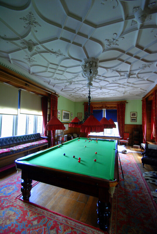 Billiard room in Lanhydrock House