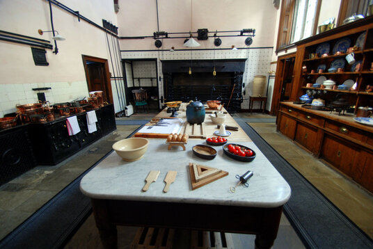 Kitchen in Lanhydrock House