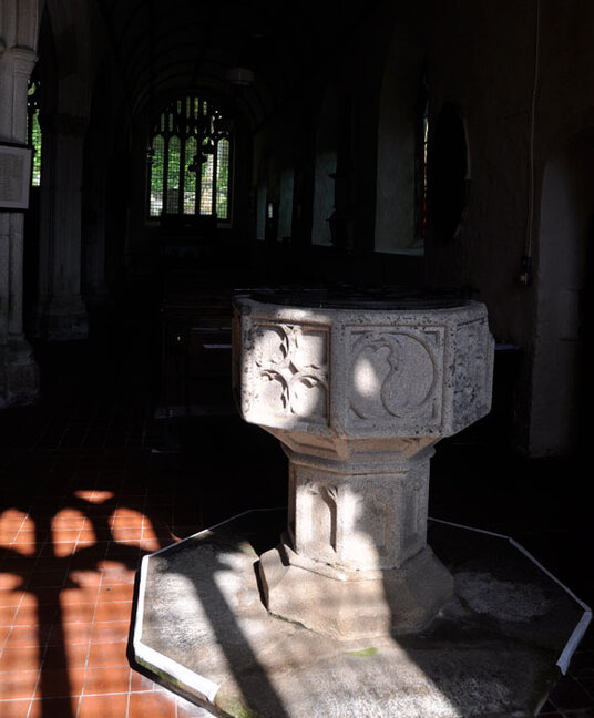 Inside Lanteglos church