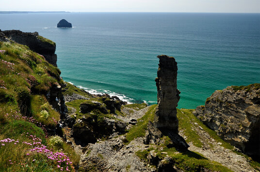 Rock pinnacle at Lanterdan Quarry