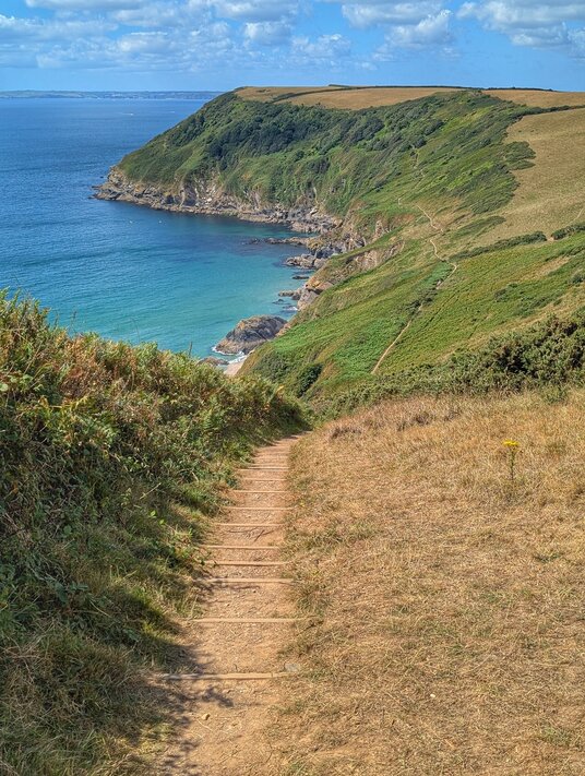 Coast path to Lantic Bay
