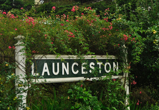 Launceston end of the steam railway