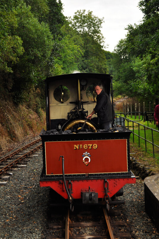 Engine reversing to couple with the carriages