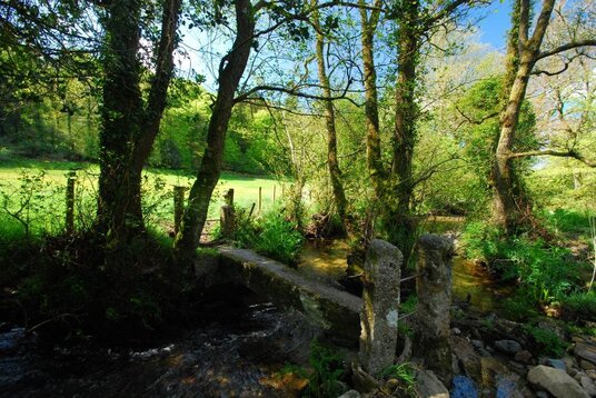 Old granite bridge over Mill Race, near Lavethan