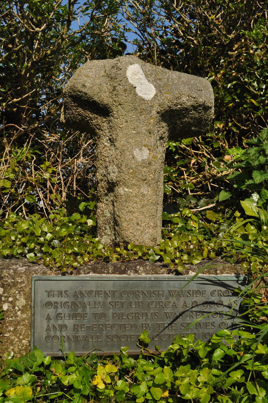 Ancient wayside cross beside the golf course at Lelant