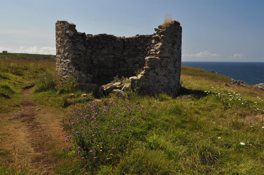 Remains of a chimney near Levant