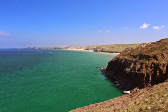 View from the coast path to Cligga Head