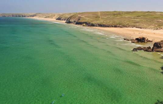 View across the bay from Cligga Head