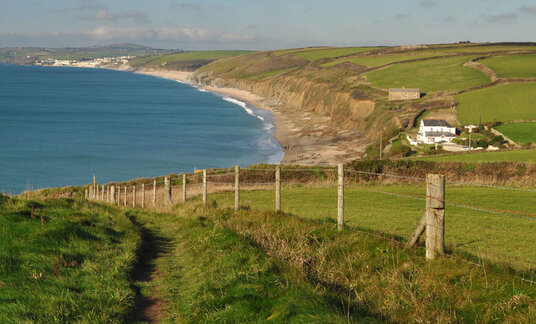 View along the Loe Bar