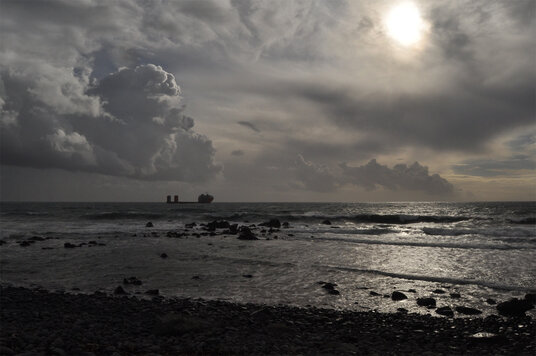 Ship anchored of Lowland Point