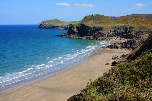Lundy Bay at low tide