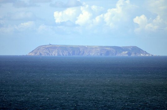View of Lundy Island from Marsland