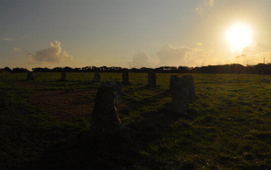 Winter sun over The Merry Maidens