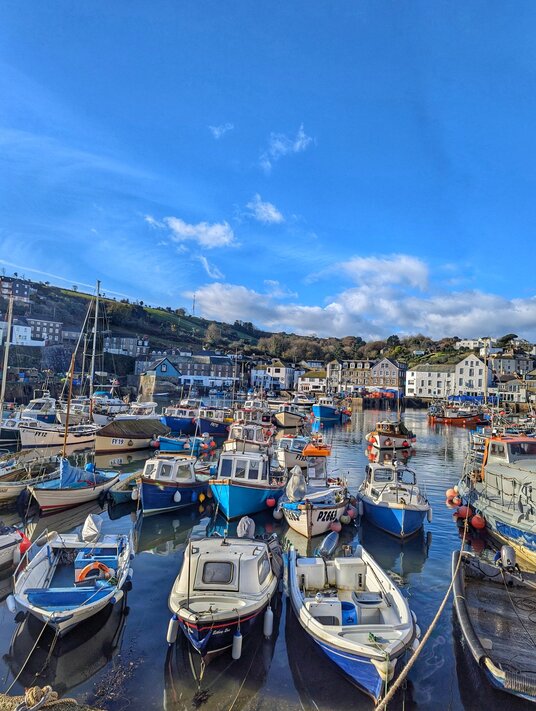 Boats in Mevagissey Harbour