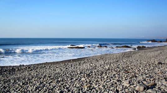 Pebble beach at Millook Haven