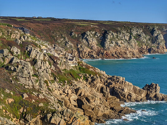 Looking towards the Minack Theatre