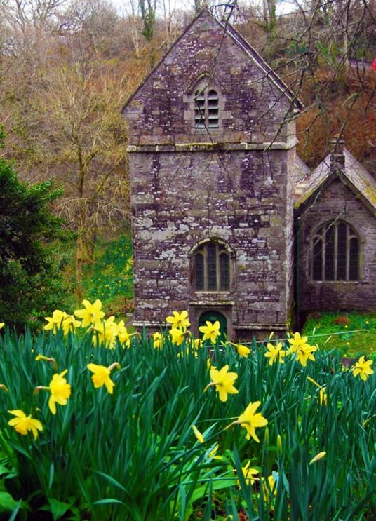 Minster church in spring