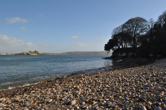 Shoreline of Plymouth Sound at Mount Edgcumbe