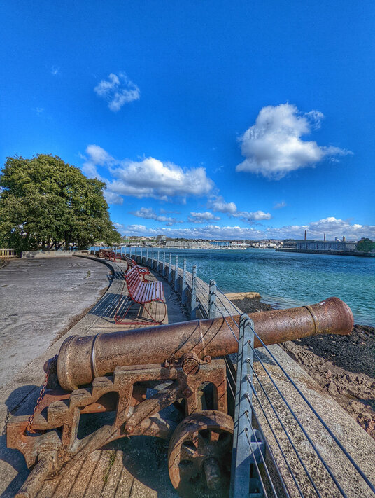 Cannon battery at Mount Edgcumbe