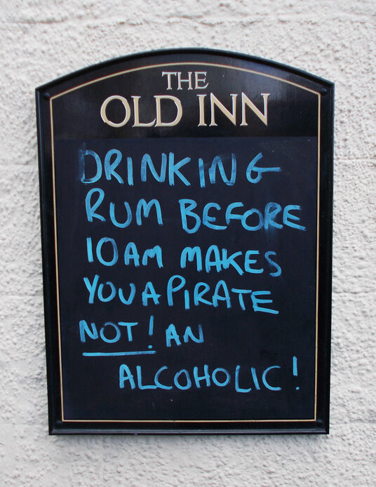 Chalkboards at the Old Inn