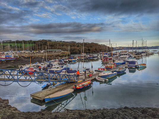 Boats at Mylor Harbour