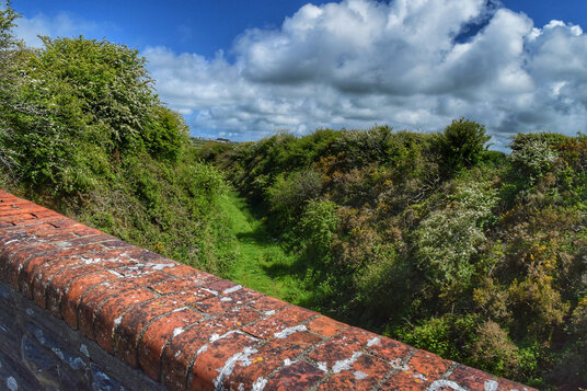 View from the bridge of the old North Cornwall railway