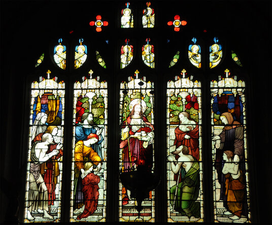 Stained Glass window at St Newlyn East Church