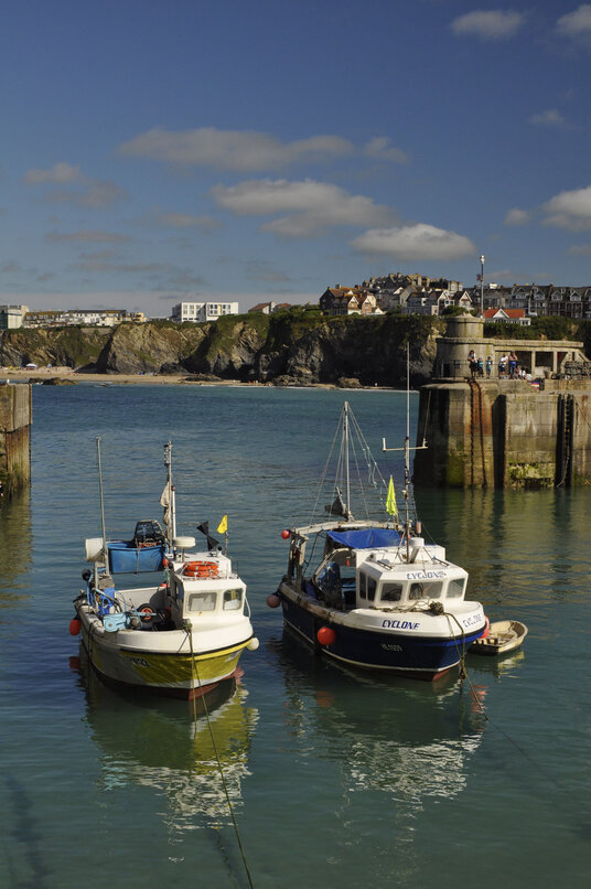 Boats in Newquay harbour