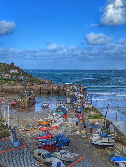 Newquay harbour in winter
