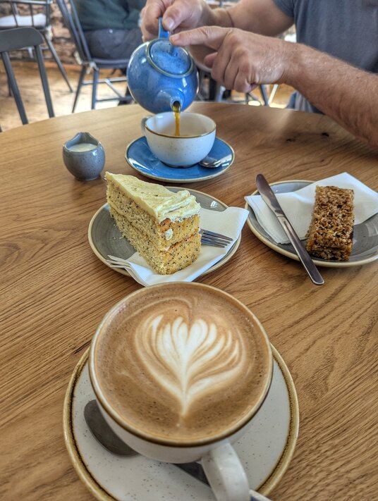 Tea and cakes in the NT café