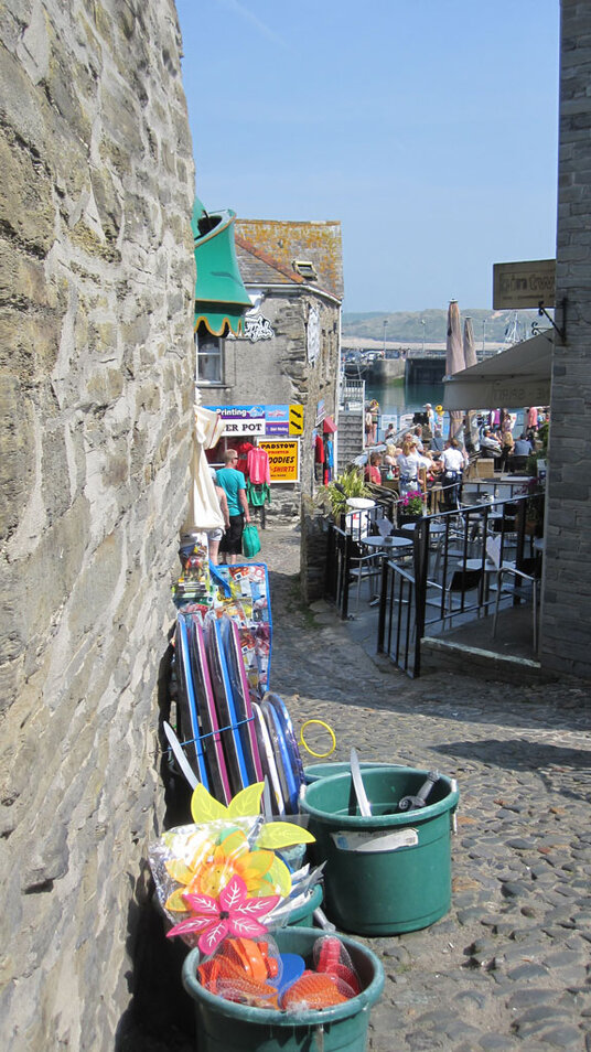 Cobbled street in Padstow