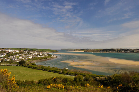 Padstow from the obelisk on Dennis Hill