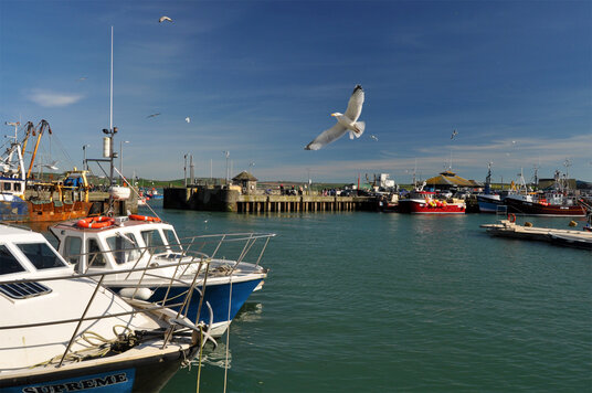 Padstow Harbour at high tide