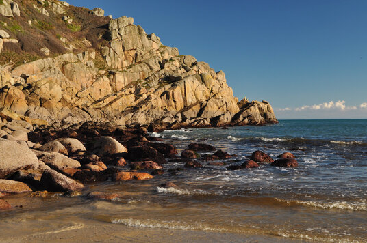 The beach at Penberth Cove