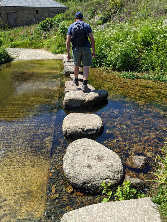 Stepping Stones at Penberth Cove