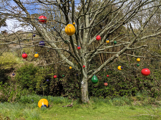 Tree decorated with floats
