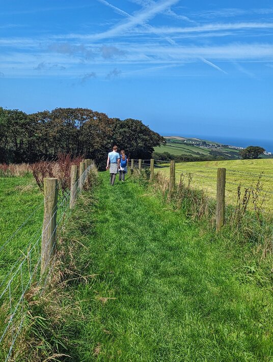 Walkers near Pendoggett