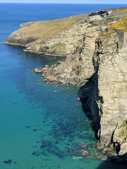 Quarry faces at Penhallic Point