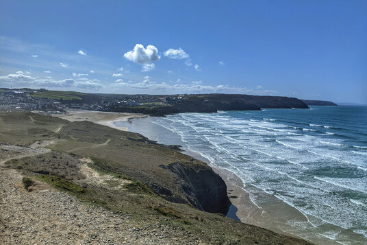 View across Perran Bay
