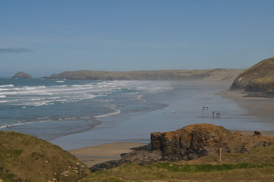 View from the coast path