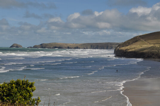 View along Perran Beach