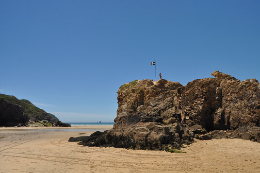 Chapel rock at Perranporth