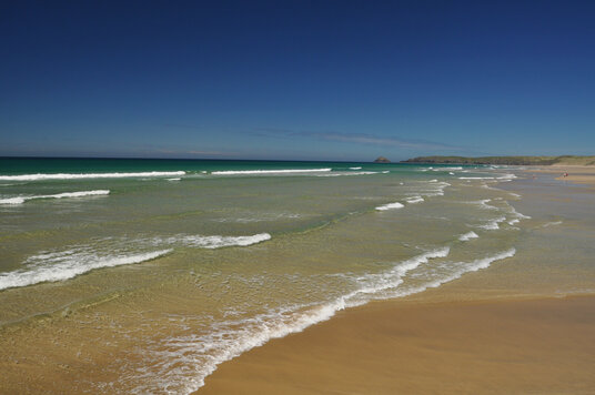 View along Perran Beach
