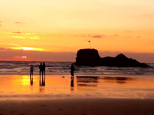 Sunset at Perranporth