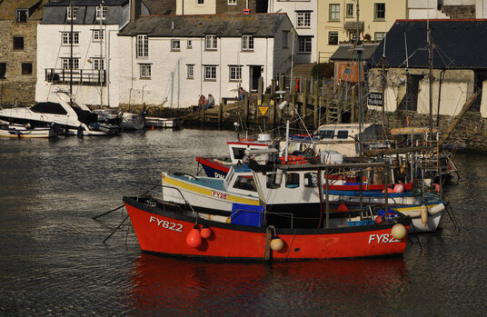 Fishing boats at Polperro