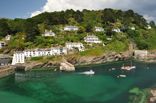 View across Polperro Harbour