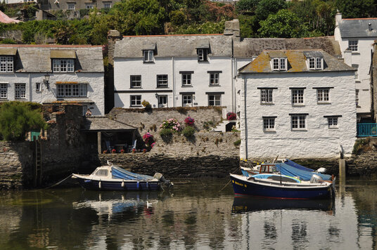 Reflections in Polperro Harbour