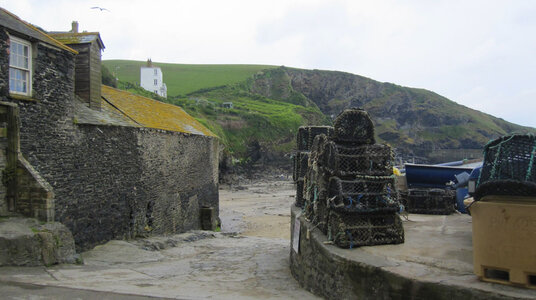 Pilchard sheds in Port Isaac