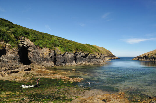 Kayaker at Port Quin