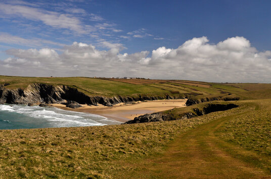 View of Porth Joke from Kelsey Head